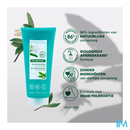 Klorane Lichaam Douchegel Water Tiare 200ml Nf 4