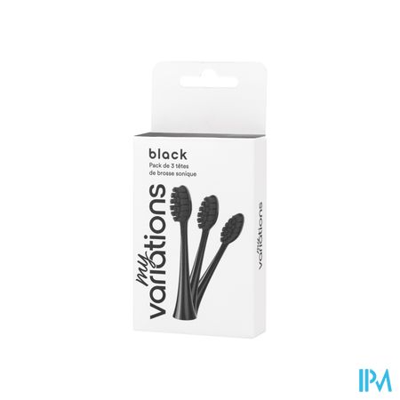 Myvariations Tetes Brosse Onyx Black Pack 3