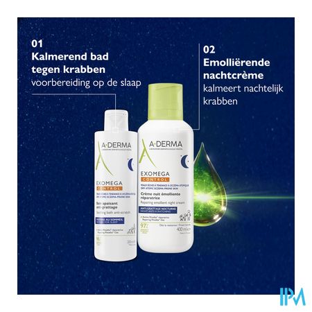 Aderma Exomega Control Herst. Emol. Nacht Cr 400ml 7
