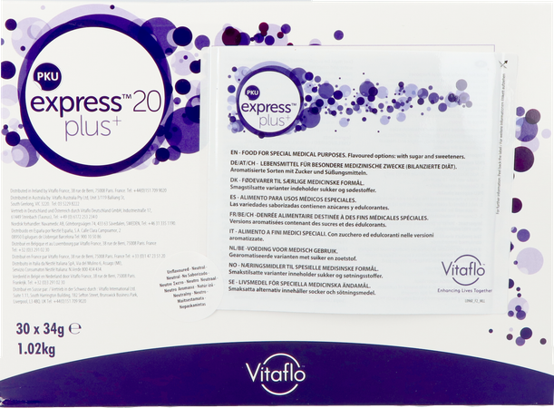 Pku Express Plus 20 Non Aromatise 30x34g 1