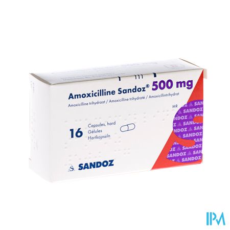 Amoxicilline Sandoz 500mg Caps 16 1