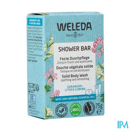 Weleda Shower Bar Geranium + Litsea Cubeba 75g