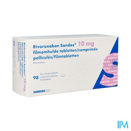 Rivaroxaban Sandoz 10mg Filmomh Tabl 98