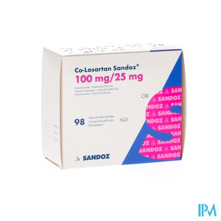 Co Losartan Sandoz 100mg/25mg Filmomh Tabl 98