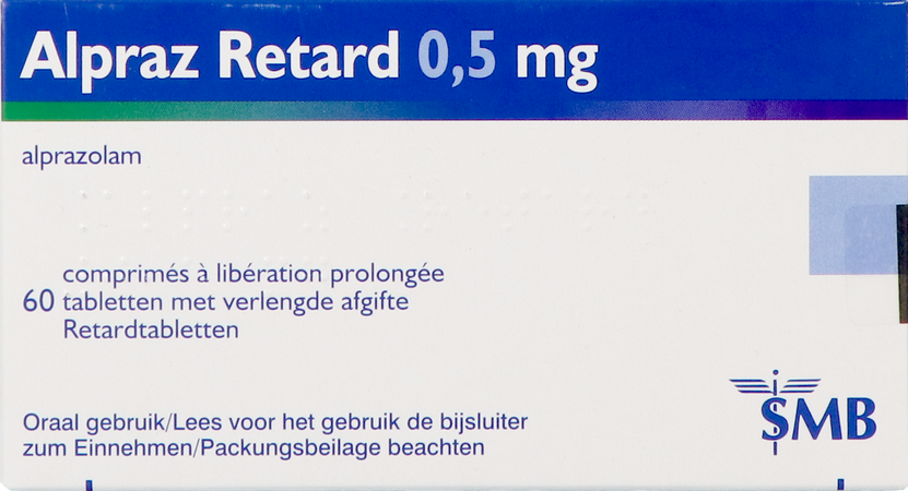 Alpraz Retard 0,5mg Tabl Verlengde Afgite 60 3