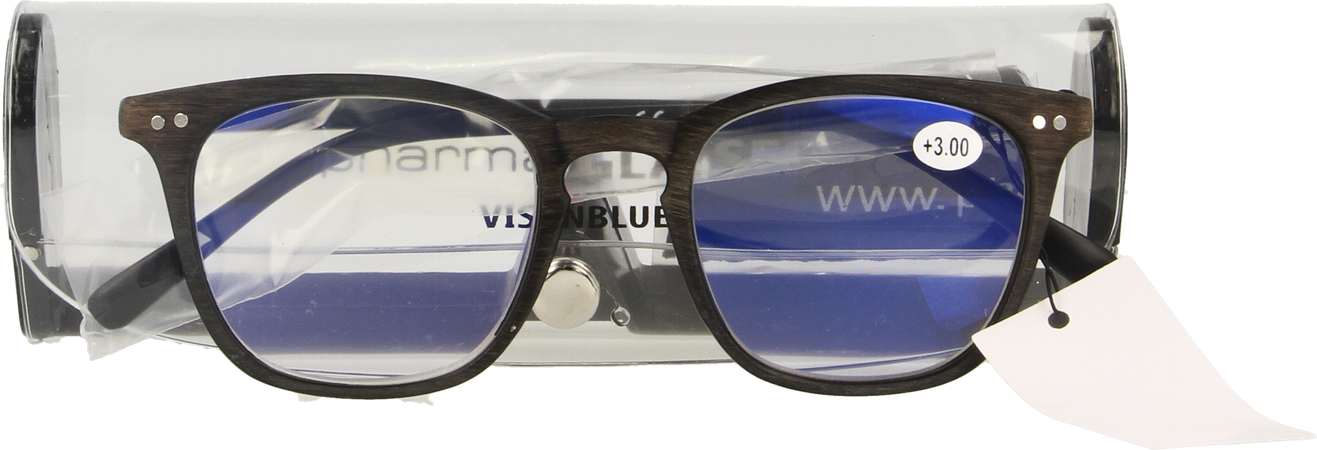 Pharmaglasses Visionblue Pc02 Lun.lect.+3.00 Brown 1