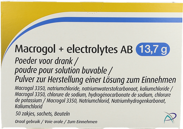 Macrogol+electrolytes Ab 13,7g Pdr Opl Zakje 50 1