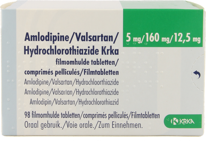 Amlodipine Valsar.hydrochloro.krka 5/160/12,5mg 98 1