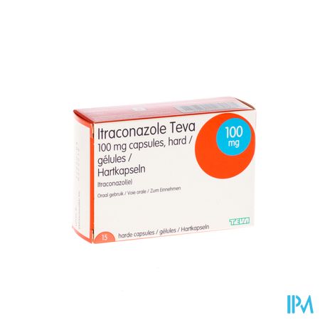 Itraconazole Teva 100mg Caps Harde 15