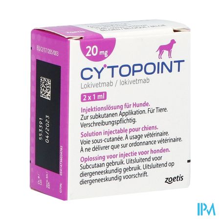 Cytopoint 20mg/ml Opl Inj Hond 2x1ml