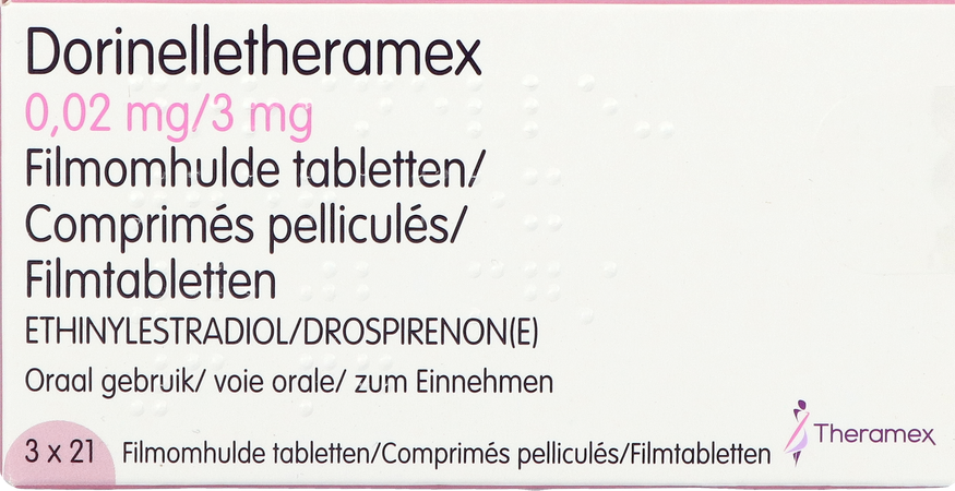 Dorinelle Theramex 3,00mg/0,02mg Comp Pell 3 X 21 2