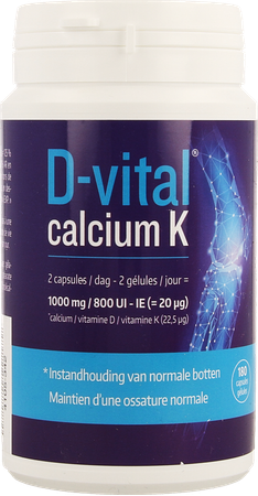 D-vital Calcium K Caps 180 1