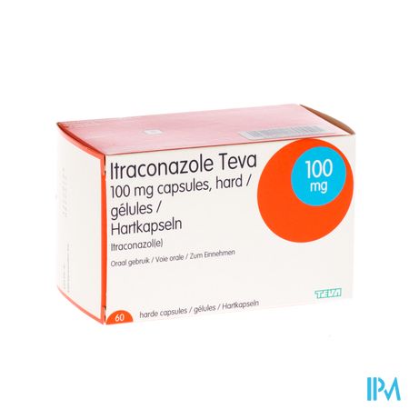 Itraconazole Teva 100mg Caps Harde 60