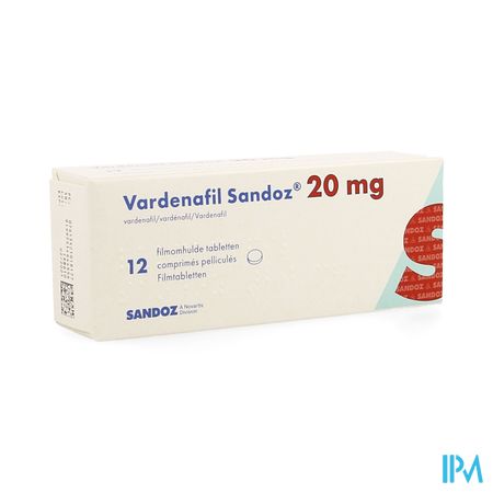 Vardenafil Sandoz 20mg Filmomh Tabl 12 X 20mg