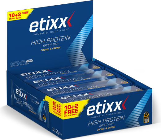 Etixx High Protein Bar Cookie & Cream 12x55g 1