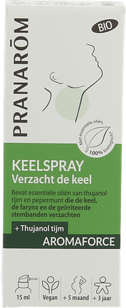 Pranarom Aromaforce Bio Verzacht.keelspray 15ml 3