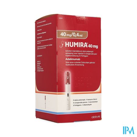 Humira 40mg/0,4ml Opl Inj Voorg.pen 6x40mg/0,4ml