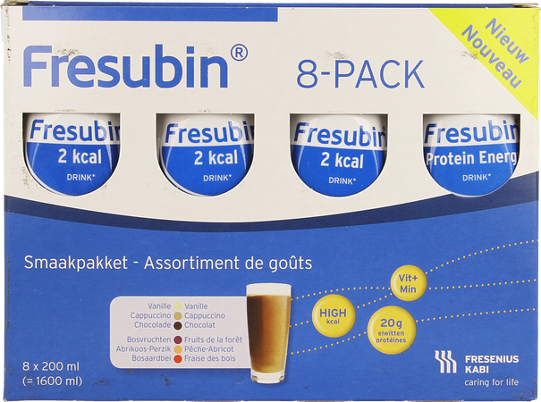 Fresubin 8-pack Drink Assortiment Fl 8x200ml 1