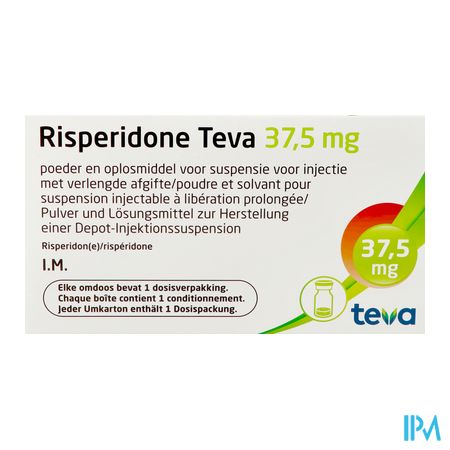 Risperidone Teva 37.5 mg susp. inj. lib. prol. (pdr. + solv.) i.m. flac. + ser. préremplie 37.5 mg + 2 ml 1