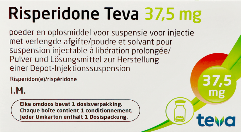 Risperidone Teva 37.5 mg inj. susp. verl. afgifte (pdr. + oplosm.) i.m. flac. + voorgev. spuit 37.5 mg + 2 ml 1