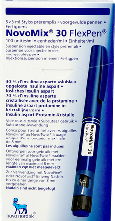 Novomix 30 Flexpen 5 X 3ml 100 U/ml 2