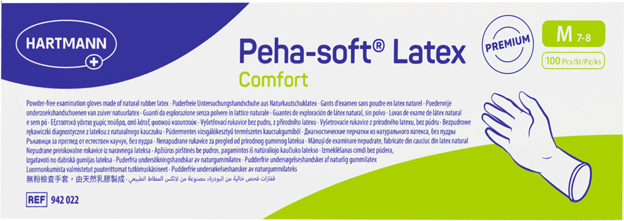 Peha Soft Handschoen Latex Comfort M 100 942022 1