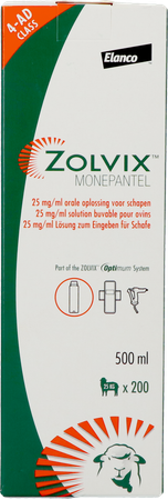 Zolvix 25mg/ml Orale Opl Voor Schapen 500ml 3