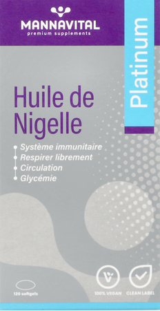 Mannavital Huile Nigelle Softgels 120 3