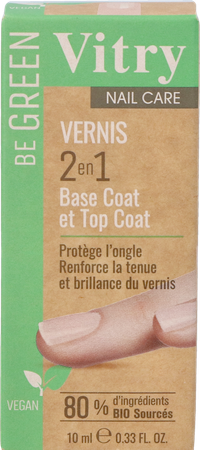 Nagellak Be Green 2&1 Base & Top Coat 10ml 11