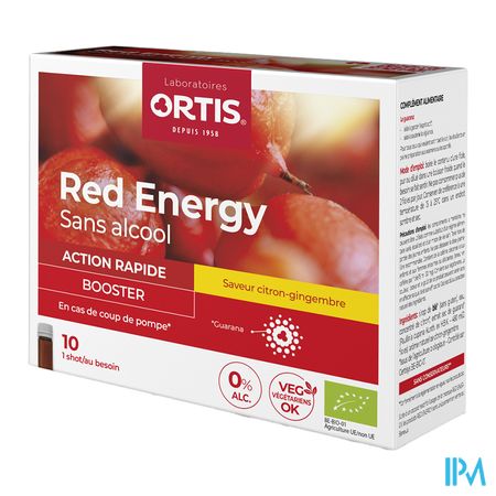 Ortis Red Energy Citroen Gember Bio Z/alc 10x15ml 3