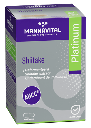 Mannavital Shiitake Platinum V-caps 60