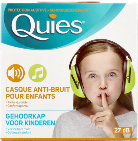 Quies Gehoorkap Kind A/lawaai Groen 1