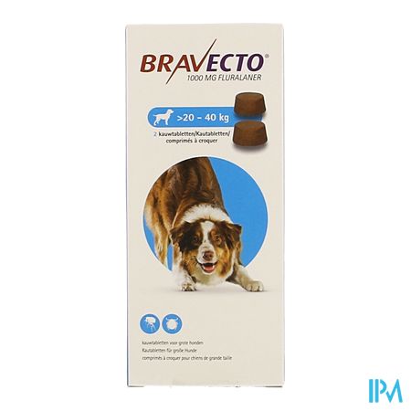Bravecto Kauwtabletten Hond 2x1000,0mg 2