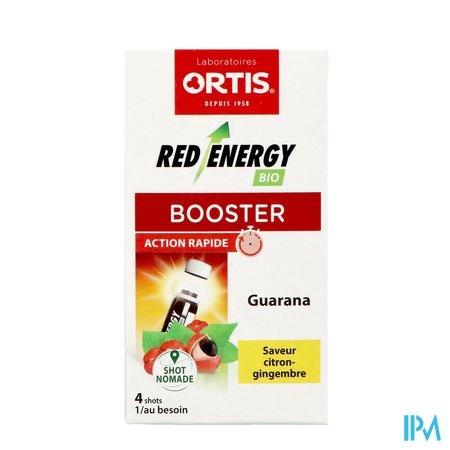 Ortis Red Energy Citron Gingembre Bio Shots 4x15ml 1