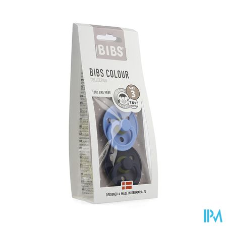 Bibs 3 Fopspeen Duo Sky Blue/deep Space