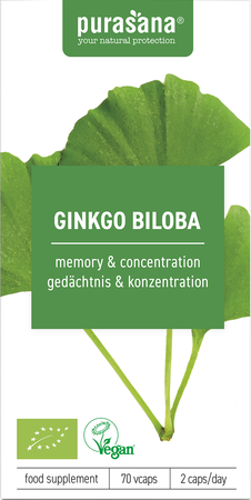 Purasana Vegan Ginkgo Biloba V-caps 70 Be-bio-02 5