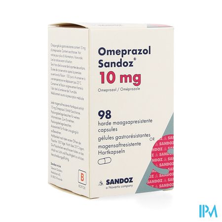 Omeprazol Sandoz Caps Enter 98 X 10mg