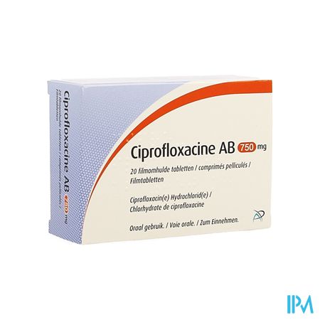 Ciprofloxacine Ab 750mg Filmomh Tabl 20 X 750mg