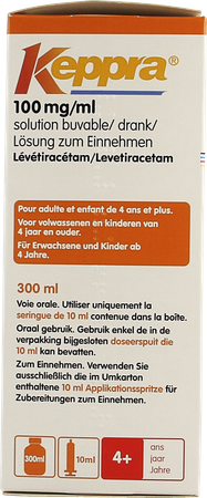 Keppra 100mg/ml siroop (300ml-10ml spuit) 3
