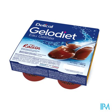 Gelodiet Gelwater Gesuikerd Druif Pot 4x120g