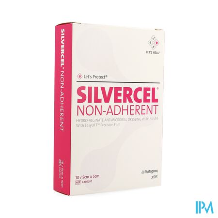 Silvercel Na Hydroalginaat Verb 5x5cm 10 Cad7050