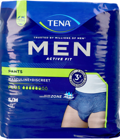 Tena Men Active Fit Pants Plus Bleu S/m 12 772512 1