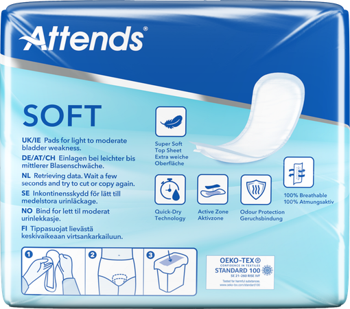 Attends Soft 4 Maxi Inleg Anatom. 1x 8 3