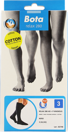 Bota Relax 280 Katoen Korte Kous Zwart N3 2
