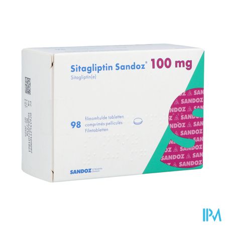 Sitagliptin Sandoz 100mg Comp Pell 98