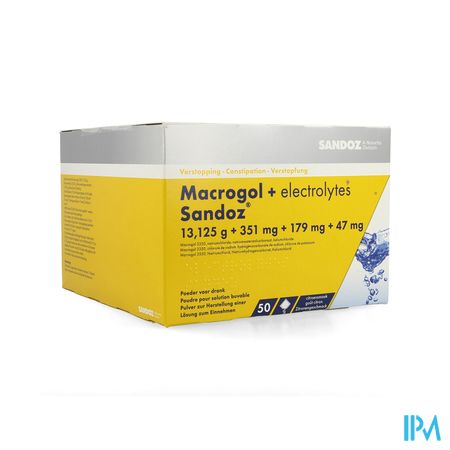 Macrogol + Electr Sandoz Pulv Gout Citron 50x13,7g