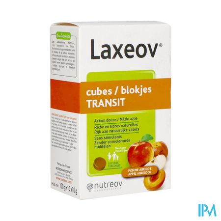 Laxeov Appel-abrikoos Blokjes 10x10g