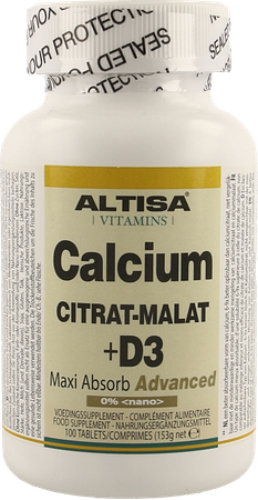 Altisa Calcium Citrate-malate + D3 Comp 100 1