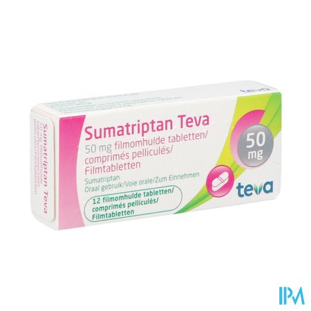 Sumatriptan Teva 50mg Filmomh Tabl 12 X 50mg