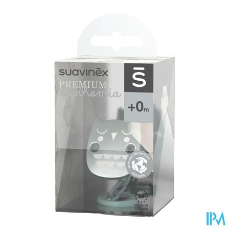 Suavinex Bonhomia Soother Chain Owl Green 1